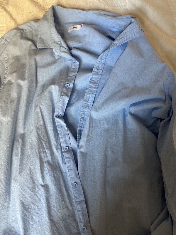 Linen shirt(s) Men size 3XL, 3 shirts included, 2 blue one white
