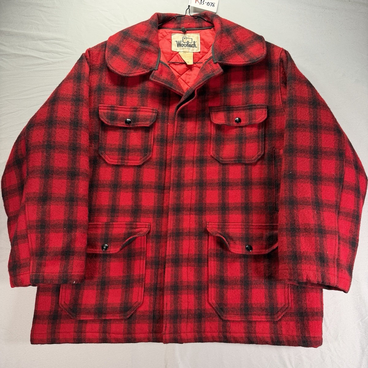 Vintage Woolrich Mackinaw Wool 503 Hunting Jacket Mens 44 Large