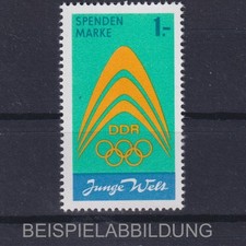 GDR donation stamp - Young World - Michel No. I mint [DD1