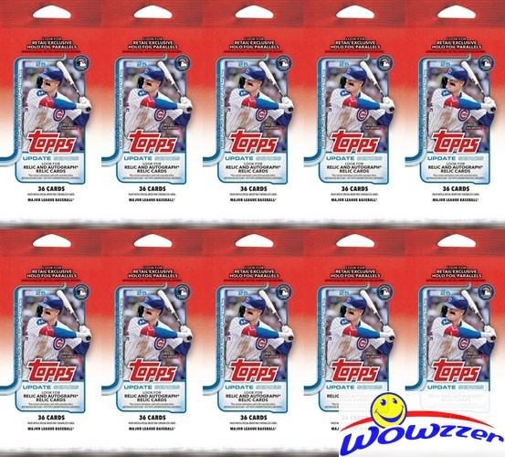 (10)2025 Topps Update Baseball HUGE Factory Sealed JUMBO FAT CELLO Pack-36 0Card