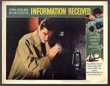 Information Received-Lobby Card-#7-1962-William Sylvester