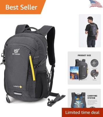 Ergonomic 20L Hiking Backpack with Anti-Theft Zippers & Reflective Safety Strips