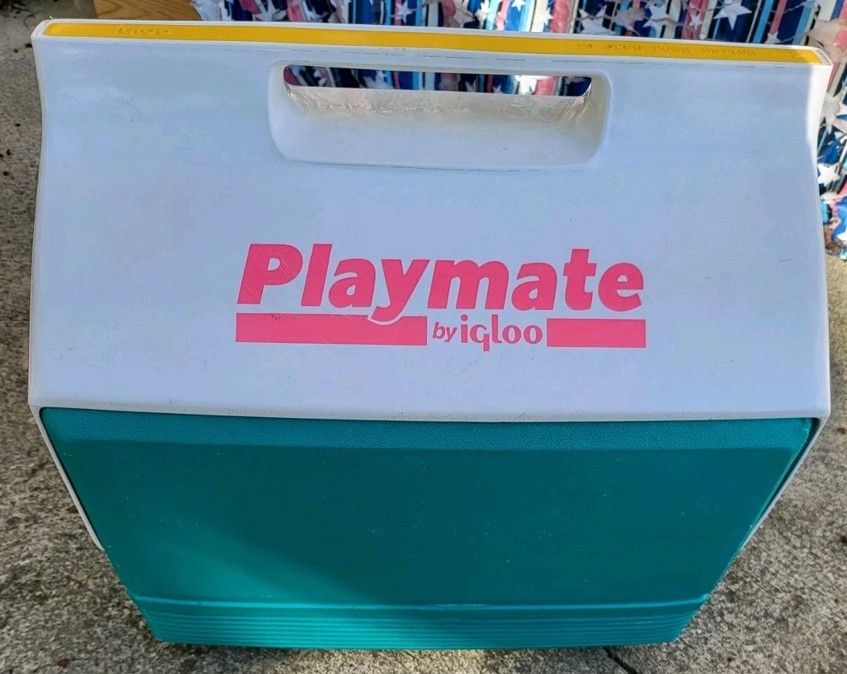 Vintage Play Mate By Igloo Cooler 1992 Retro Hot Pink, Neon, Teal Full Size Rare