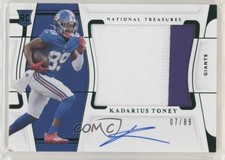 2021 Panini National Treasures Numbers Green /89 Kadarius Toney Auto s3g
