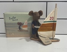 Maileg Surfer Little Brother Mouse Beach Sail Surfboard Toy New in Box