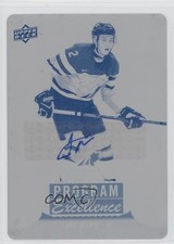 2017 Upper Deck Team Canada Juniors Printing Plate Cyan 1/1 Jake Bean Auto 3s9