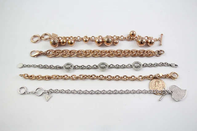 16 Signed Branded Jewellery Michael Kors Guess Bronze Milor x 5