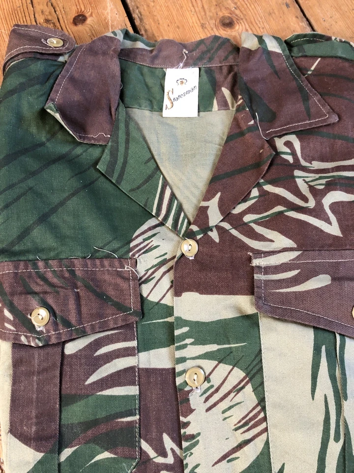 Rhodesian Army Brushstroke Pattern Camouflage Shirt Mint Medium/Large Size - Image 3 of 4