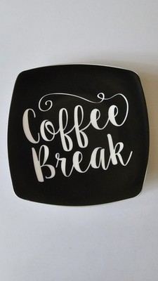  Coffee Break Dessert Plate Home Decor Dish