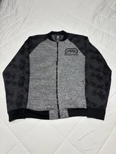 Ecko Unltd. Chest Logo Fleece Bomber Jacket Size XXL Rhino Streetwear Skate Y2K
