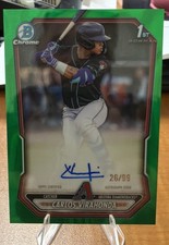 Carlos Virahonda Bowman Chrome 2026 Green Lava Refractor /99 Auto
