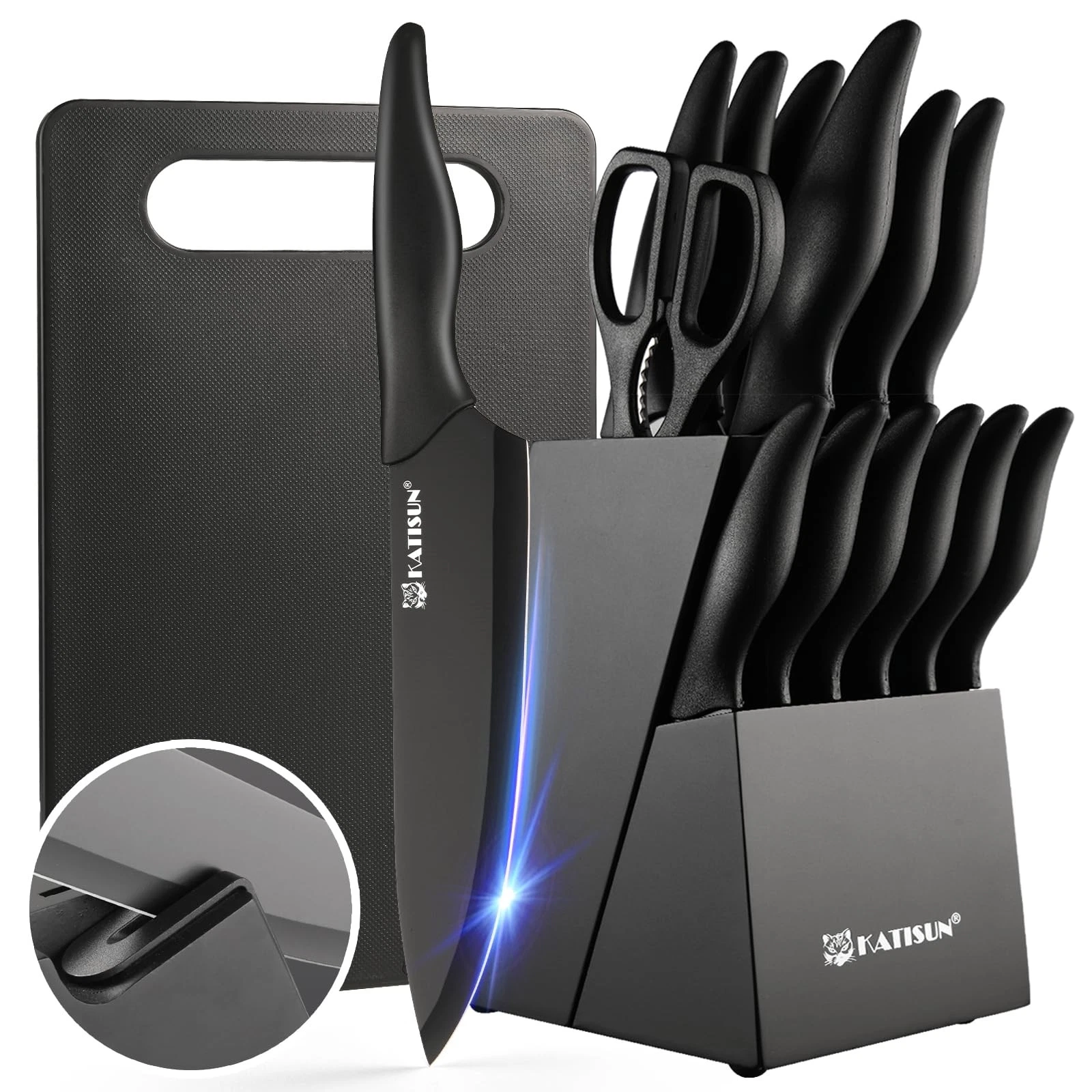 16 Pieces Kitchen Block Set with Cutting Board, German Stainless Steel Set wi...
Opens in a new wind