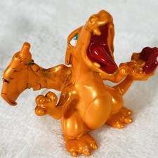 Pokémon Vintage TOMY Metallic Orange Charizard 2" Figure 1999 Rare - Damaged