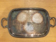 Servierplatte versilbert 40 x 29 cm, 1.340 Gramm