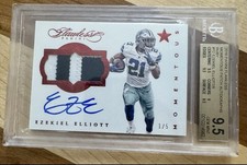 2016 Panini Flawless Ezekiel Elliott Rookie Ruby Patch Auto #1/5 Auto Pop 1 