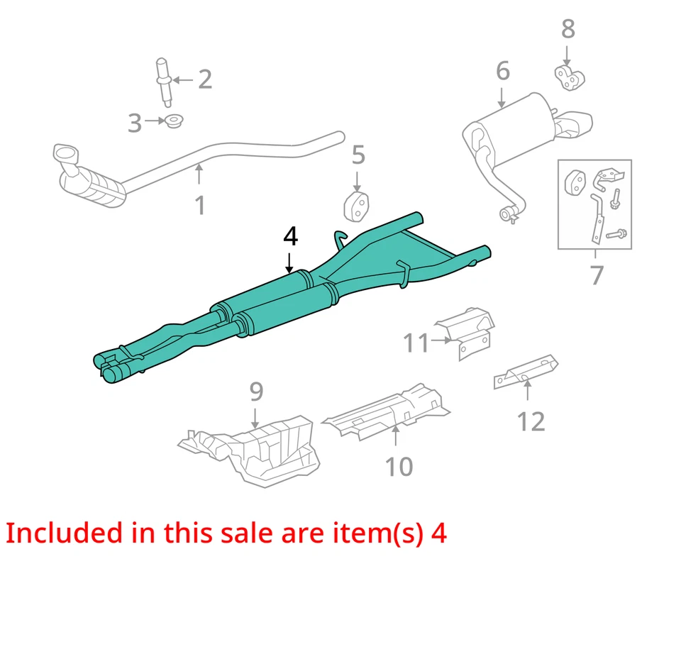 Se adapta a Jaguar XF 2009-2015 5,0 L tubo silenciador de escape medio OEM envío gratuito Foto 4 de 4