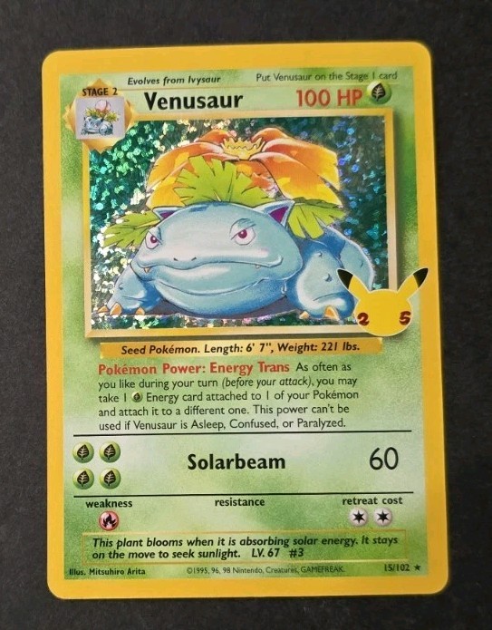 Venusaur 15/102 Pokemon Card - Celebrations: Classic Collection - NM