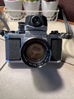 Pentax SV Silver Camera  # 529155 + Super-Takumar 55mm f/1.8 and Round Meter