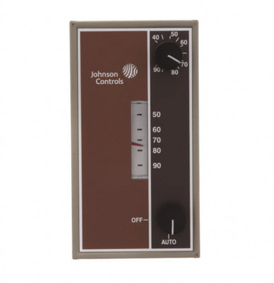 Johnson Controls T22AAA-1C Heating Line Voltage Thermostat, OFF-AUTO (40 to 90F)