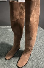 Women s Brown Suede Knee High Riding Boots So...
