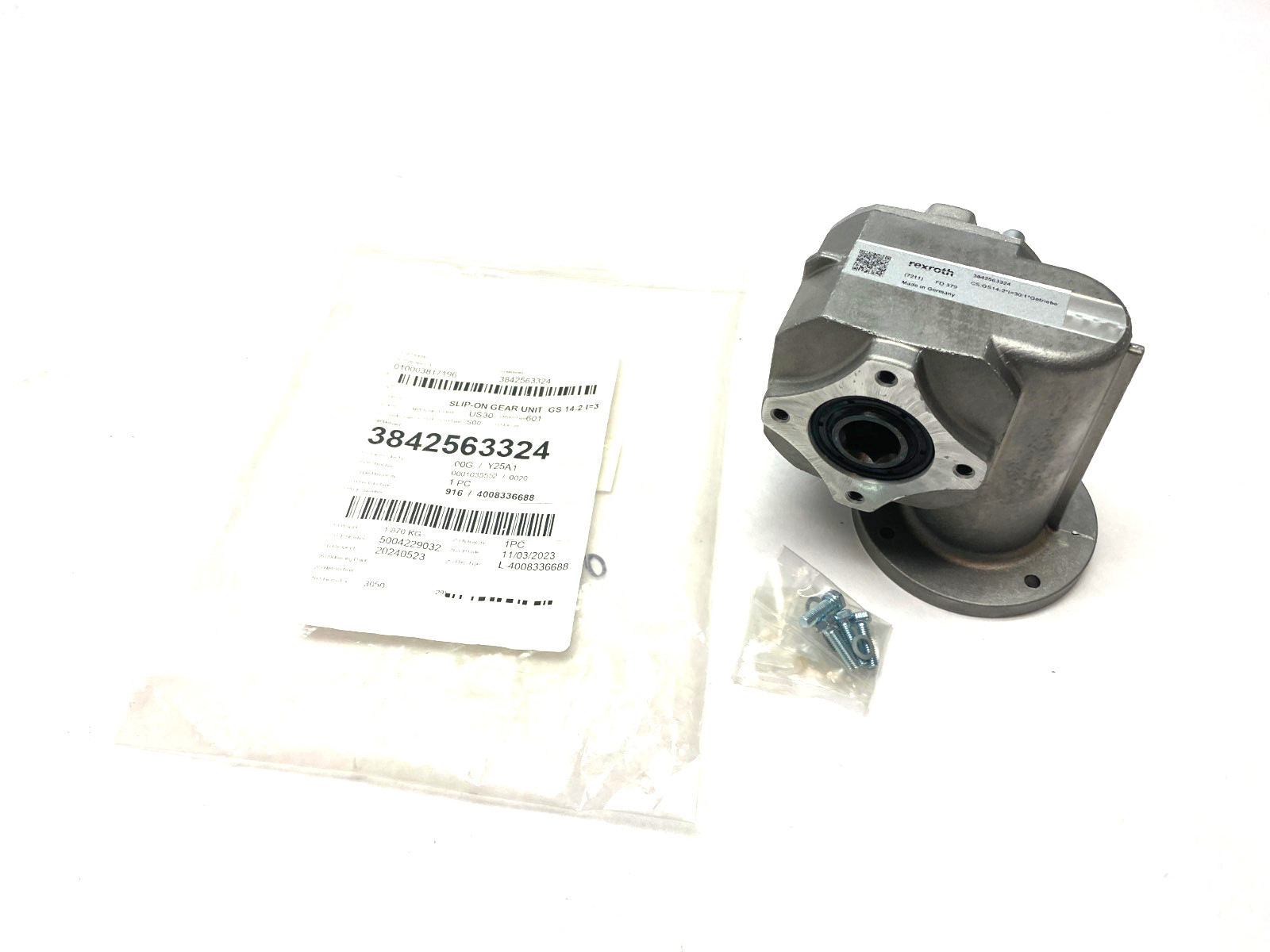 Bosch Rexroth 3842563324 Slip-On Gear Unit 30:1 GS 14-2
