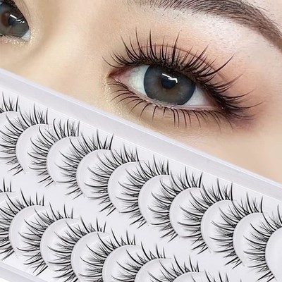 Manga Lashes Natural Look Japanese Anime Lashes Korean Asian Wispy Spiky Lash...