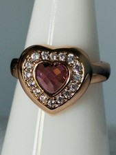 Bomb Party New OG, ?Noble Grace? Light Rhodolite CZ on Rose Gold, Size 6