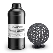 FLASHFORGE 3D Printer Fast Curing Resin Grey Liquid for LCD/DLP/SLA 3D - 2.2 lbs