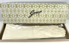 Vtg 50's-60's Genung's Dept Store Leather Opera Gloves White New w/Box Size 6.5