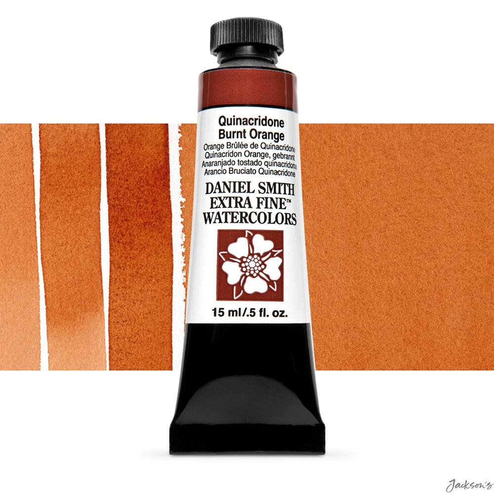 Daniel Smith Watercolour Paint Tube Quinacridone Burnt Orange 15ml Artist Pai...