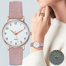 Women Ladies Watches Wrist Quartz Analogue Watch Casual Leather Gift Fashion Uk
