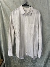 CP Company cotton Shirt White With Blue/ref Stripes IT Sz7 Pre-owned
