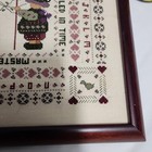Handmade Framed Cross Stitch Sampler "Gentle Promise" Wood Frame Wall Hanging — photo 3