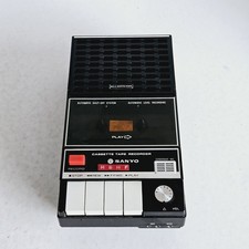 Sanyo M1503 Portable Cassette Tape Recorder Black Battery Powered Untested