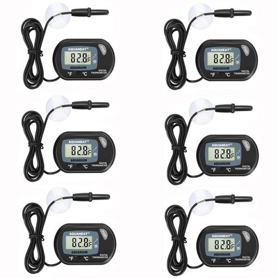 AQUANEAT Aquarium Thermometer, Fish Tank Thermometer, Digital Temperature Tes...