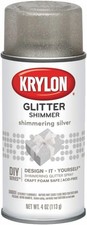Krylon I00402 Glitter Aerosol Spray, Shimmering Silver 3 oz Krylon I00402 Glitter Aerosol Spray, Shimmering Silver 3 oz - Image 1