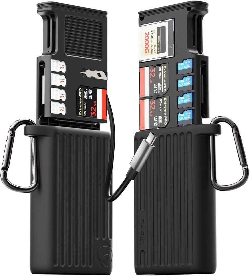 Durable USB 3.2 SD/Micro SD Card Reader with Built-In Type-C Cable & Ejector Pin - Image 3 of 4