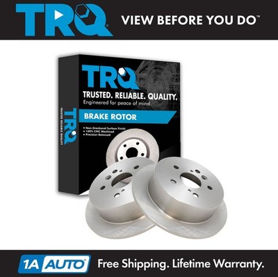 TRQ Rear Disc Brake Rotor Pair Set for Lexus Toyota Highlander New