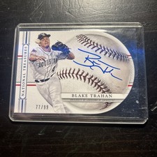 2015 Panini National Treasures/99 Blake Trahan ROOKIE ON-CARD AUTO/99. rookie card picture