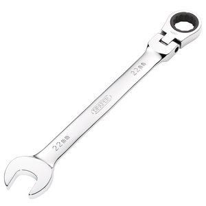 Draper 52024 HI-TORQ Metric Flexible Head Ratcheting Combination Spanner, 22mm - Image 5
