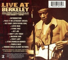 JIMI HENDRIX - LIVE AT BERKELEY: 2ND SHOW NEW CD