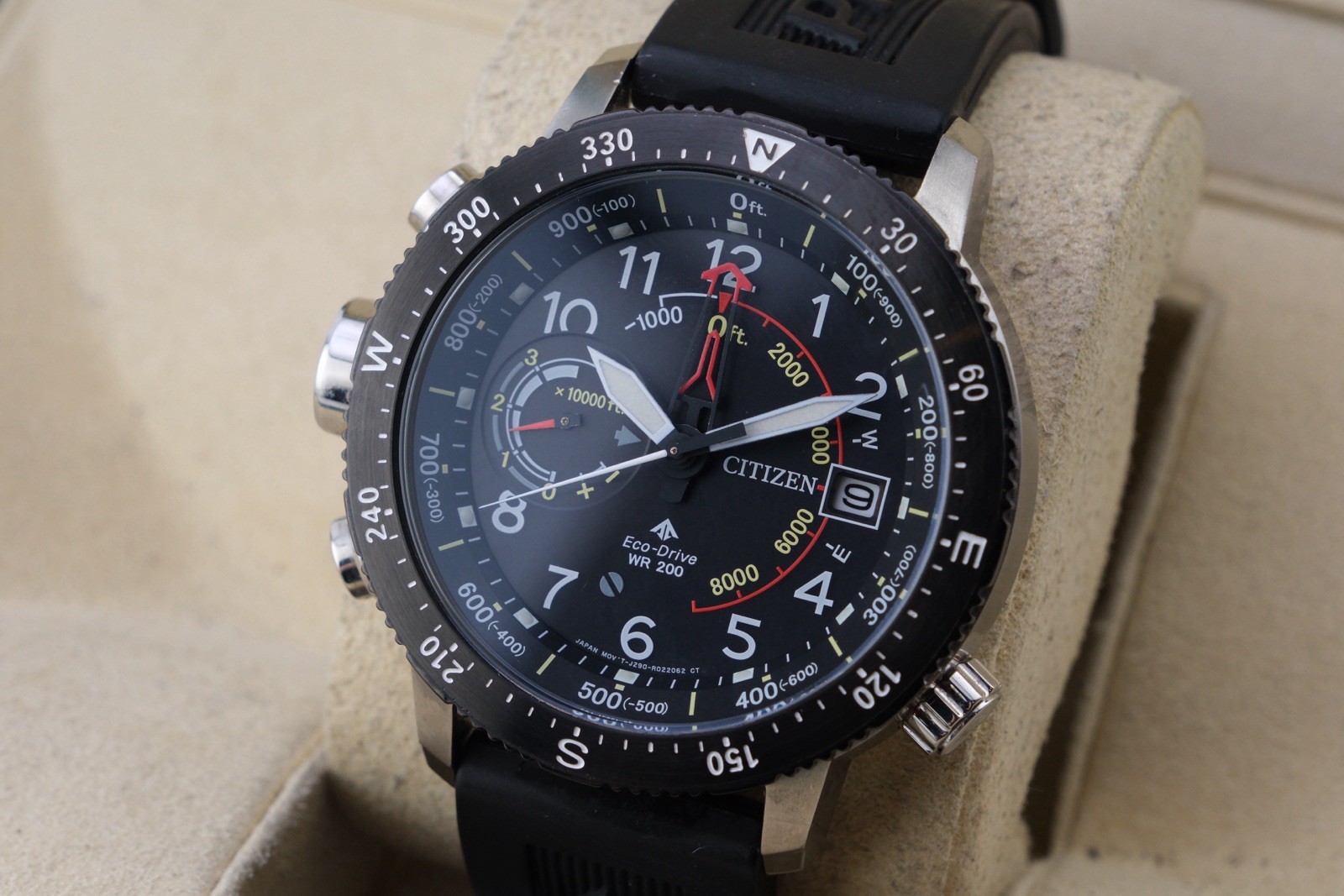 Citizen BN5058-07E Men's Eco-Drive Promaster Altichron Black Dial Watch Works