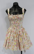House of CB Women's Natassia Meadow Print Cotton Mini Dress AP2 Pink Small(Plus)