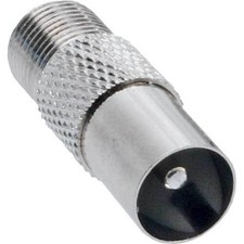 3x InLine Koaxial Adapter, IEC- Stecker (Antenne) auf F-Buchse