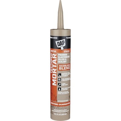 DAP Textured Mortar 10.1 Oz. Beige Premium Elastomeric Filler & Sealant DAP