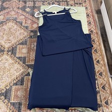 Michael Kors Women’s Maxi Dress Size S Navy Blue Gold Accents  Party Dress 