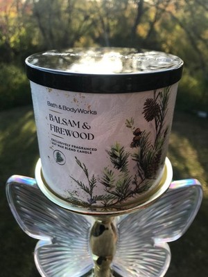 NEW! Bath & Body Works BALSAM & FIREWOOD 3-Wick Candle - 14.5 oz