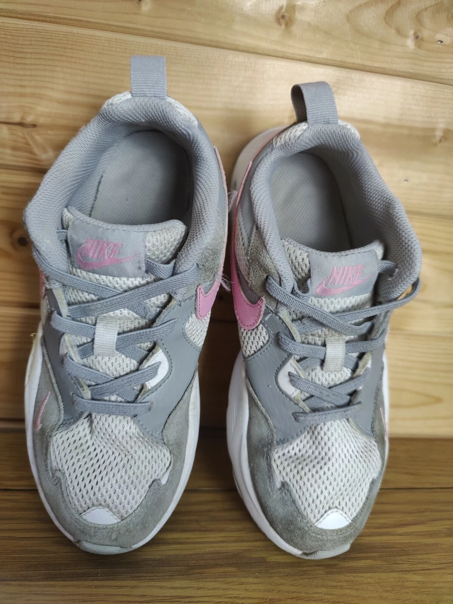 Girls Kids Nike Air Max Fusion GS Pink Grey Trainers Size UK 2 eu 34 good co