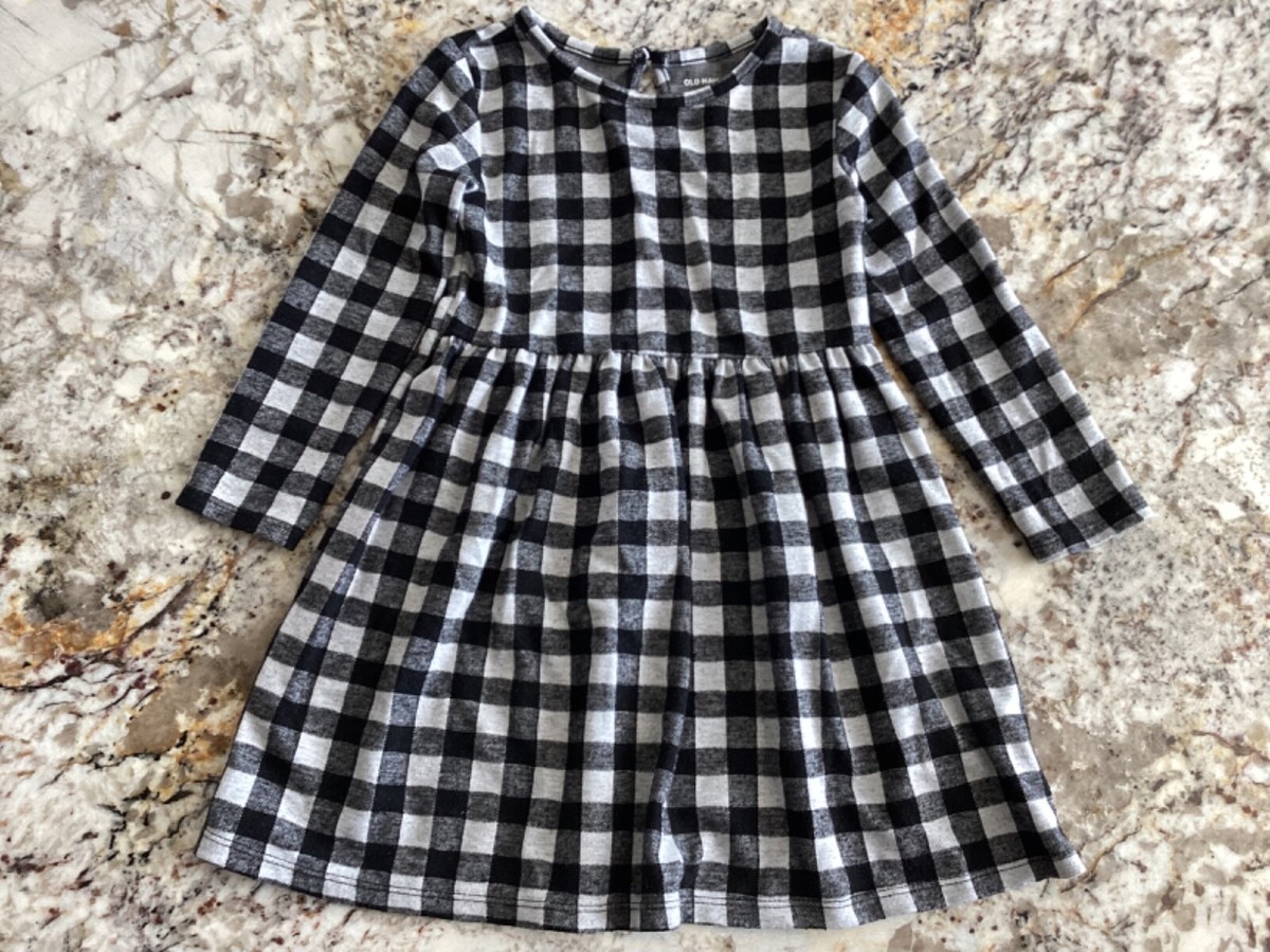 long sleeve buffalo plaid dress Red Buffalo Plaid Long Sleeve Midi Dress with Pockets, Black Check Wom Starcove Fashion
