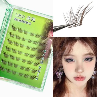 Natürlich Braune Lash Cluster Einzelne Wimpern  DIY Lash Extensions